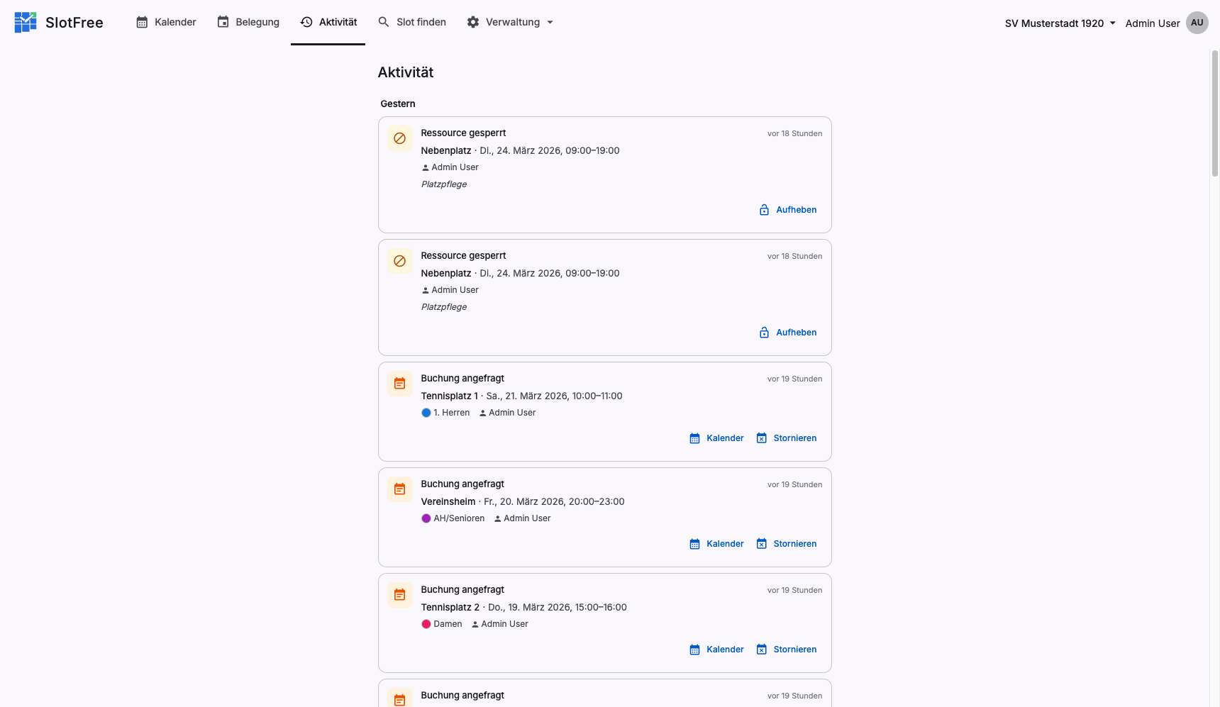 Aktivitätsprotokoll