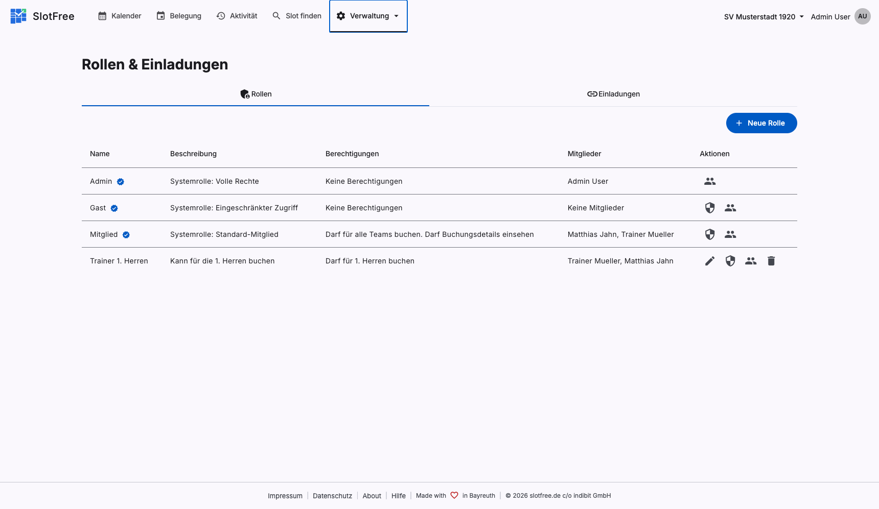 Rollenverwaltung (RBAC)